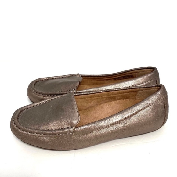 Vionic Debbie Leather Slip on Driving Flats Loafer Metallic Brown AQ-05 Size 10 - Picture 6 of 13